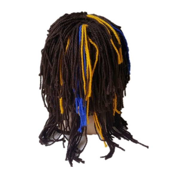 Halloween Costume Knit Mask Wig Beard Hat - Picture 5 of 6